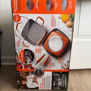 MasterChef The TV series 17 piece set Orange and Gray Cookware Set